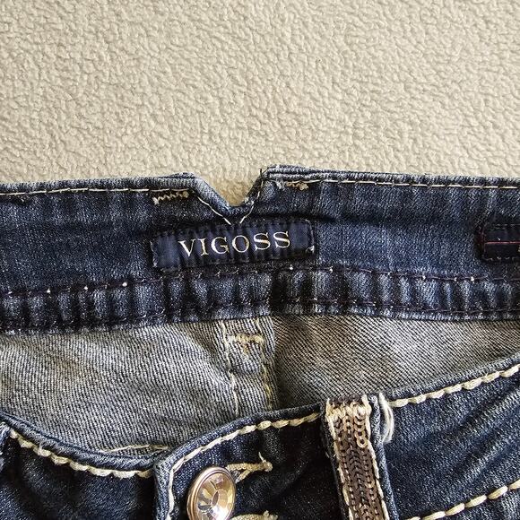 Vigoss Slim Boot Jeans Womens 31Wx31.5L Medium Wash Stretch Waist New York Fit - Picture 12 of 12